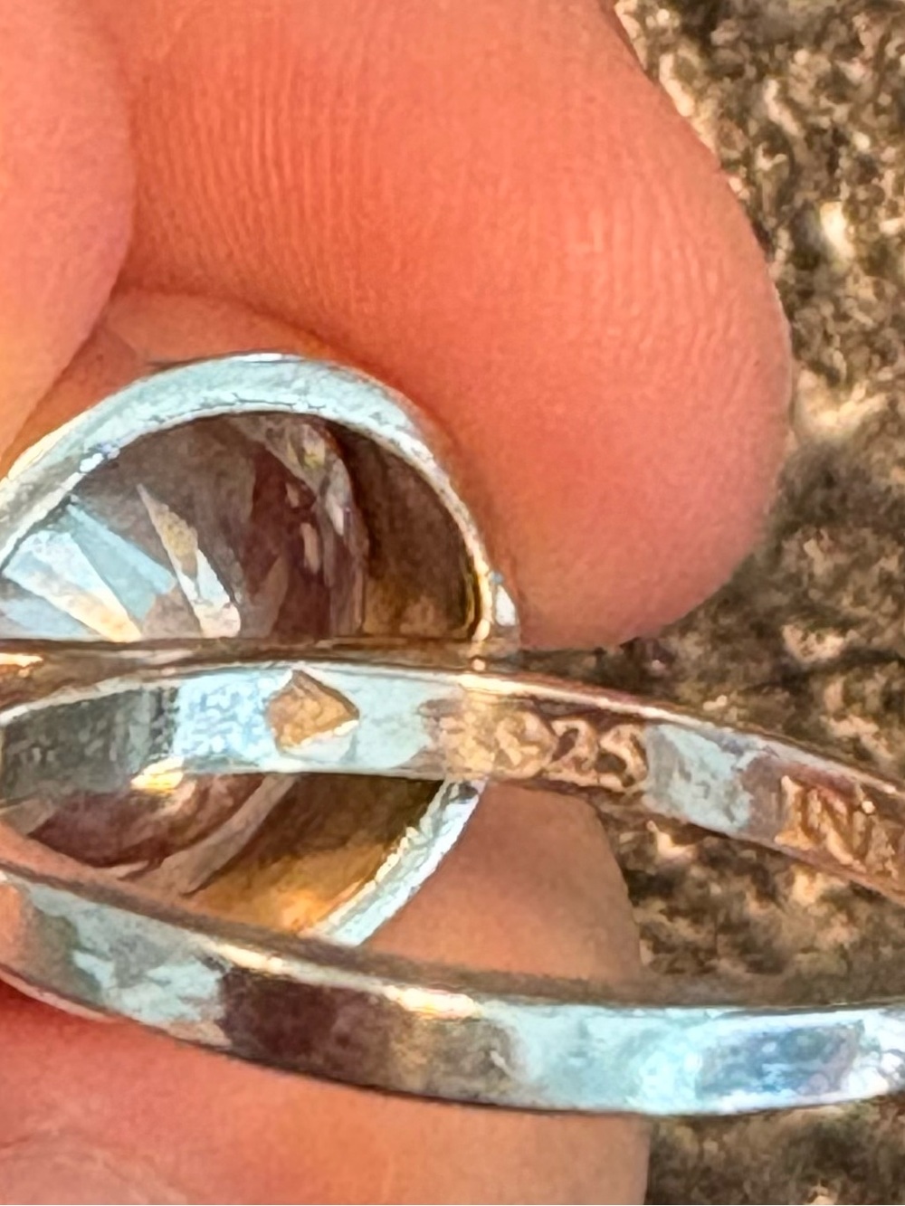 Silpada 925 Sterling Silver Cubic Zirconia 5-Ring Stackable Set Size 7 - Picture 3 of 3